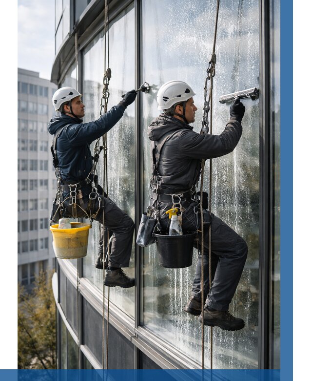 Мойка панорамных окон в Великом Новгороде от 358 р. заказать у ВЫСОТНИК-Влк