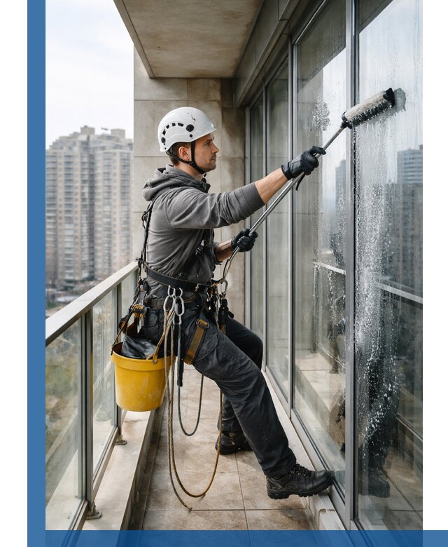 Профессиональная мойка балконного остекления в Великом Новгороде