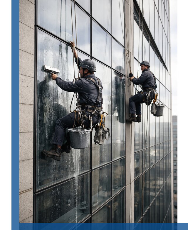 Профессиональная мойка стеклянных фасадов зданий в Великом Новгороде