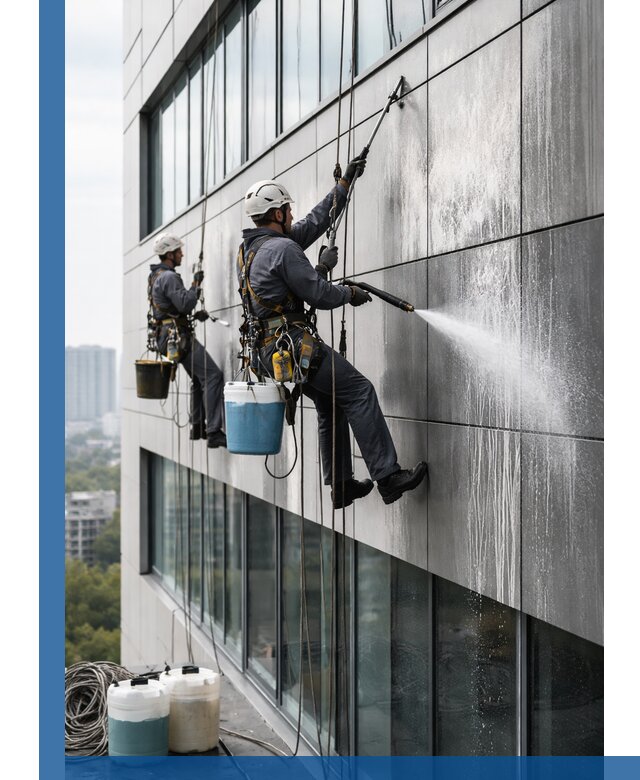 Профессиональная мойка вентилируемых фасадов в Великом Новгороде