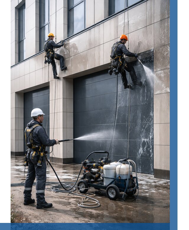 Послестроительная мойка фасада в Великом Новгороде от 307 р. | ВЫСОТНИК-Влк