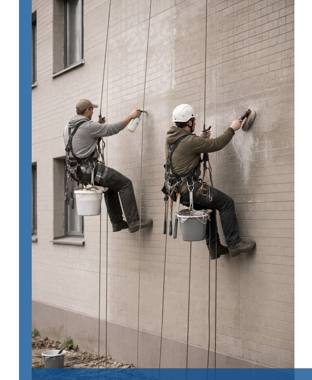 Удаление высолов с фасада зданий в Великом Новгороде без повреждений и следов