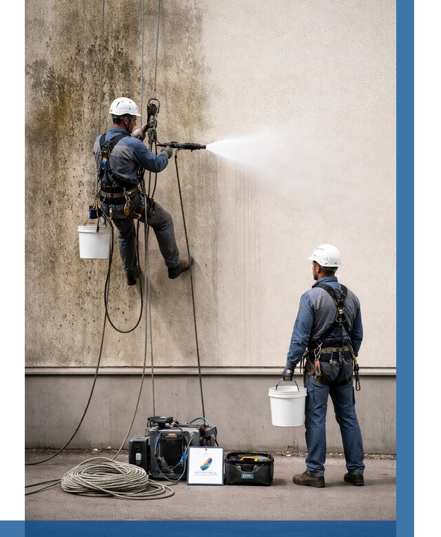 Очистка фасада от плесени в Великом Новгороде от 307 р. | ВЫСОТНИК-Влк