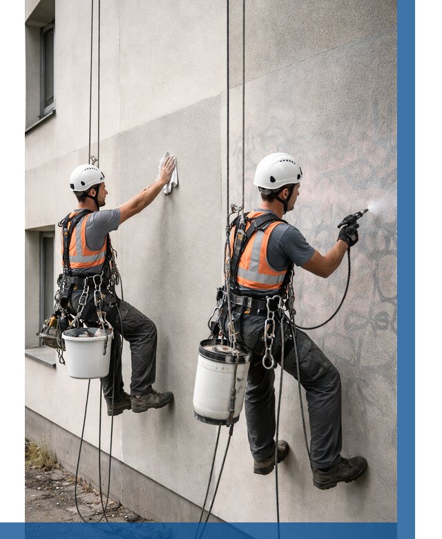 Антиграффити покрытие фасада в Великом Новгороде от 614 р. | ВЫСОТНИК-Влк