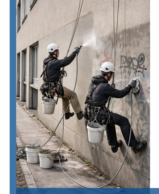 Антиграффити покрытие фасада с защитой от надписей в Великом Новгороде