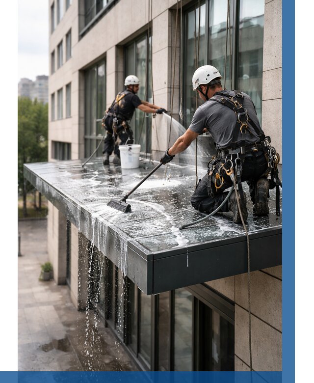 Мойка козырьков и навесов в Великом Новгороде от 3581 р. | ВЫСОТНИК-Влк