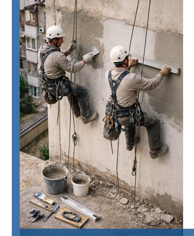 Комплексный ремонт штукатурного фасада с гарантией в Великом Новгороде