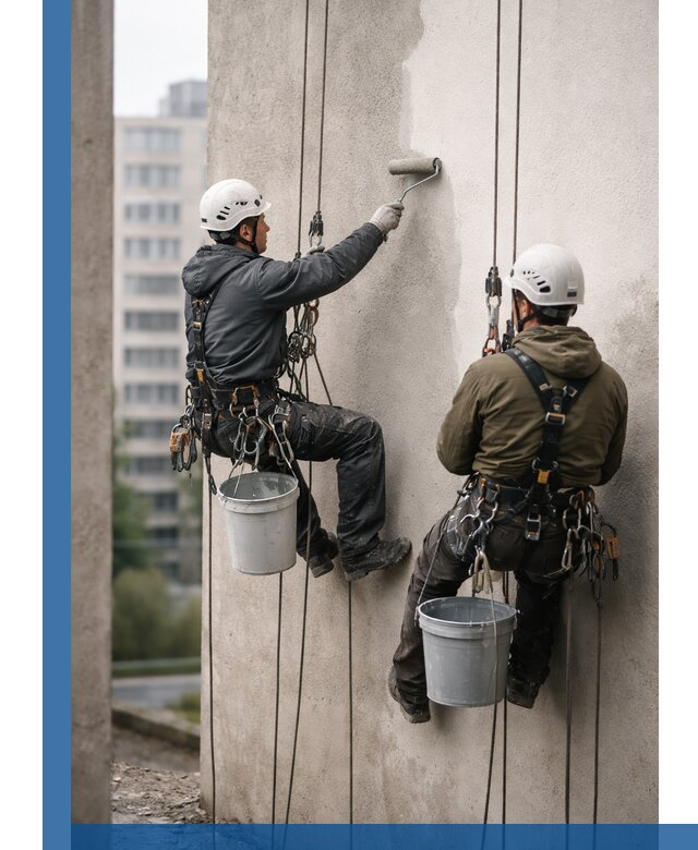 Покраска фасадов высотными альпинистами в Великом Новгороде с гарантией