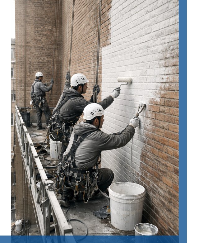 Покраска кирпичного фасада в Великом Новгороде от 358 р. | ВЫСОТНИК-Влк