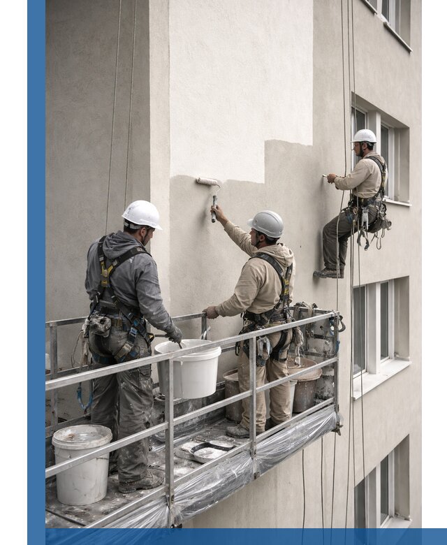 Покраска оштукатуренного фасада в Великом Новгороде под ключ с гарантией