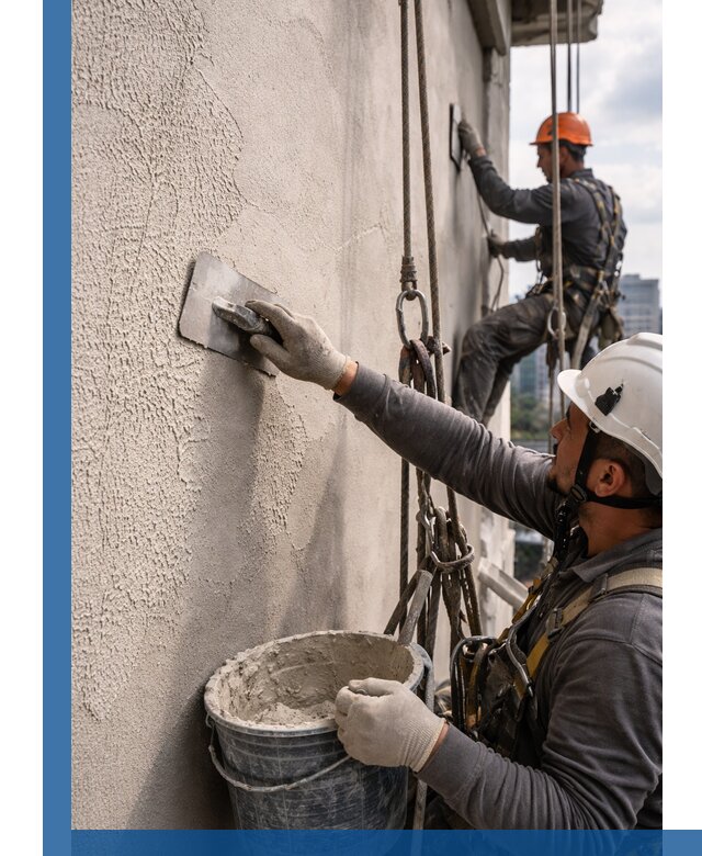 Декоративная штукатурка фасада с утеплением и защитой в Великом Новгороде