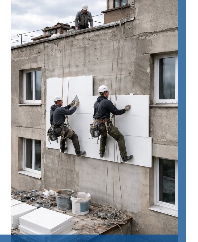 Утепление фасада пенополистиролом в Великом Новгороде от 1841 р. | ВЫСОТНИК-Влк