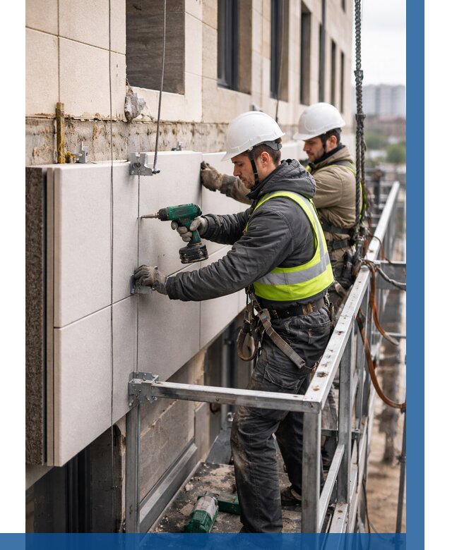 Монтаж фасадных термопанелей в Великом Новгороде от 1535 р. | ВЫСОТНИК-Влк