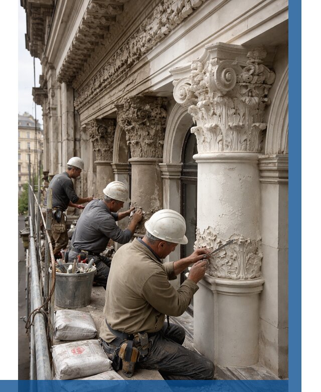 Реставрация фасадной лепнины в Великом Новгороде от 2558 р. | ВЫСОТНИК-Влк