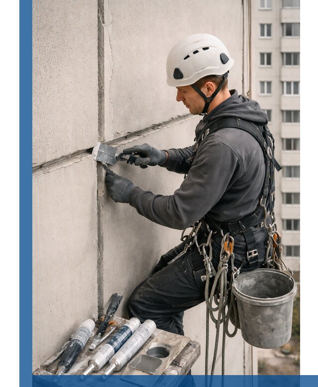 Ремонт межпанельных швов в Великом Новгороде герметизация и восстановление