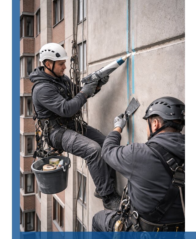 Вторичная герметизация швов фасада и кровли в Великом Новгороде