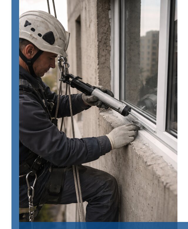 Герметизация оконных швов снаружи в Великом Новгороде профессионально