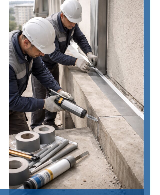 Герметизация примыкания балкона в Великом Новгороде от 4604 р. | ВЫСОТНИК-Влк