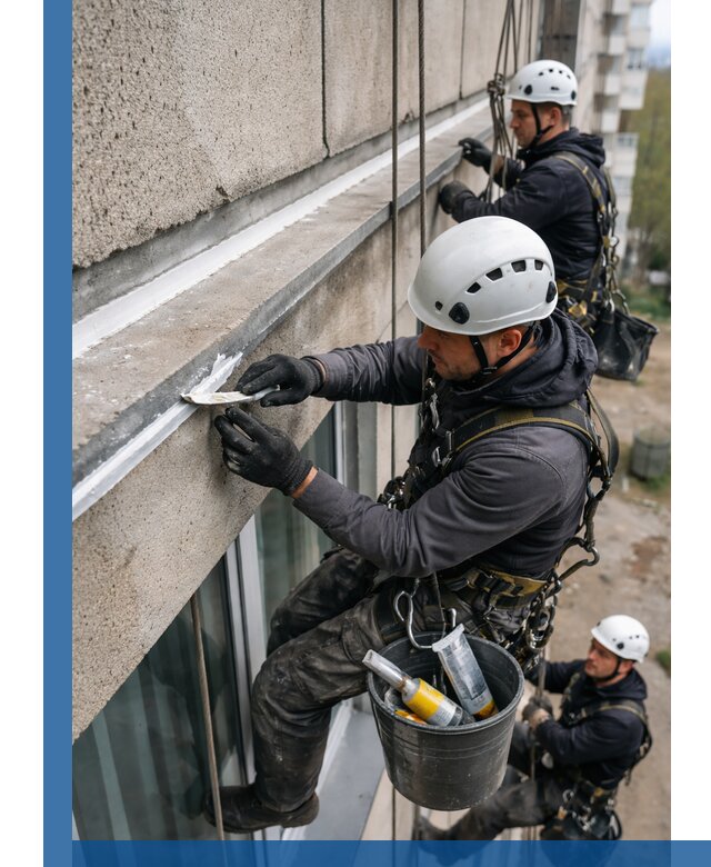 Герметизация примыкания балкона в Великом Новгороде под ключ с гарантией