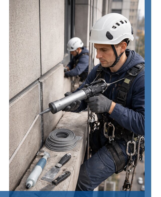 Герметизация деформационных швов фасада в Великом Новгороде от 716 | ВЫСОТНИК-Влк