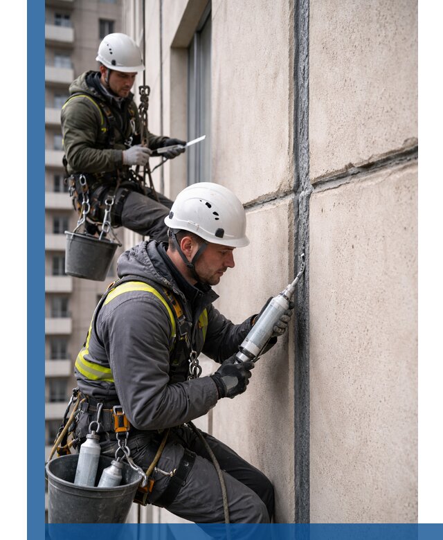 Герметизация деформационных швов фасада в Великом Новгороде качественно