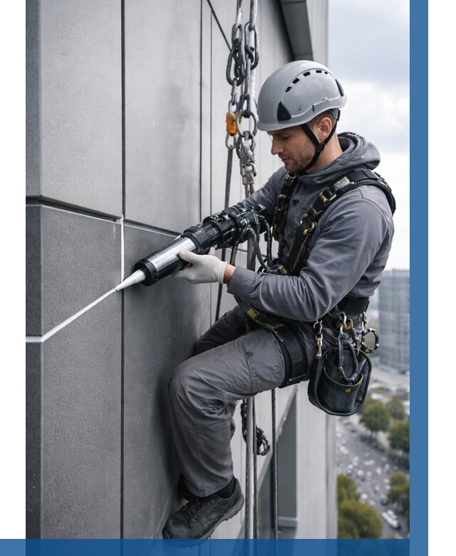 Герметизация стыков фасадных панелей в Великом Новгороде от 6650 р.| ВЫСОТНИК-Влк