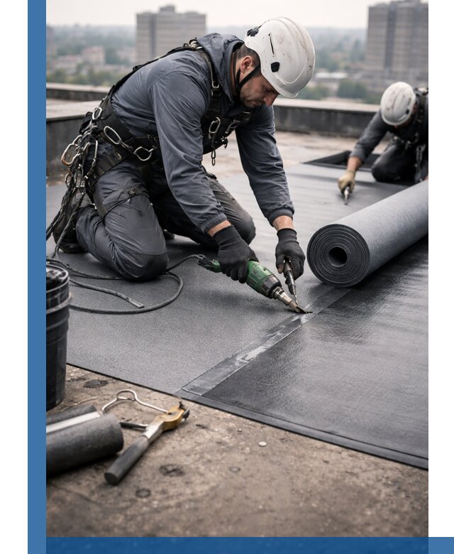 Ремонт мягкой кровли в Великом Новгороде с выездом промальпинистов