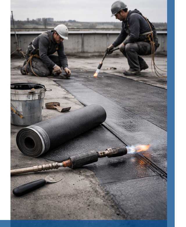 Ремонт рулонной кровли в Великом Новгороде от 665 р. | ВЫСОТНИК-Влк