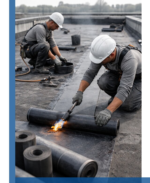 Ремонт рулонной кровли в Великом Новгороде герметизация и восстановление