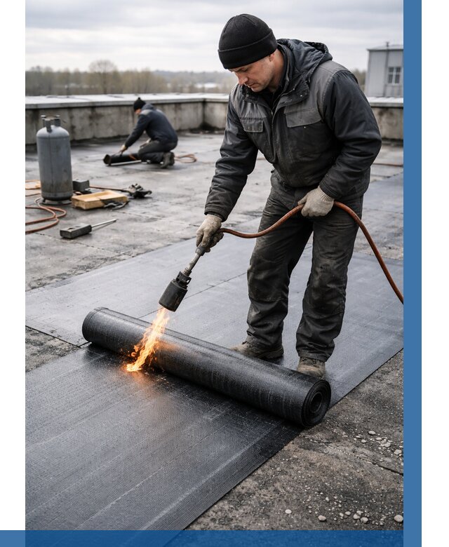 Ремонт наплавляемой кровли в Великом Новгороде от 716 р. | ВЫСОТНИК-Влк