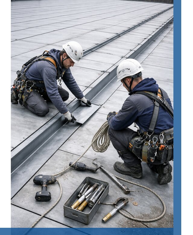 Ремонт фальцевой кровли в Великом Новгороде от 716 р. | ВЫСОТНИК-Влк