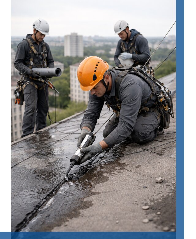 Устранение протечек кровли в Великом Новгороде от 12276 р. | ВЫСОТНИК-Влк