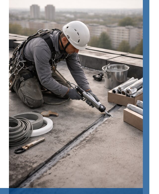 Герметизация швов кровли в Великом Новгороде от 460 р./м2 | ВЫСОТНИК-Влк