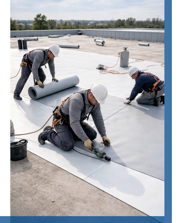 Монтаж мембранной кровли под ключ в Великом Новгороде от 1228 р. | ВЫСОТНИК-Влк