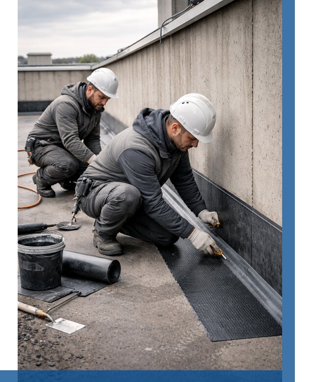 Гидроизоляция примыканий на кровле в Великом Новгороде от 921 р. | ВЫСОТНИК-Влк