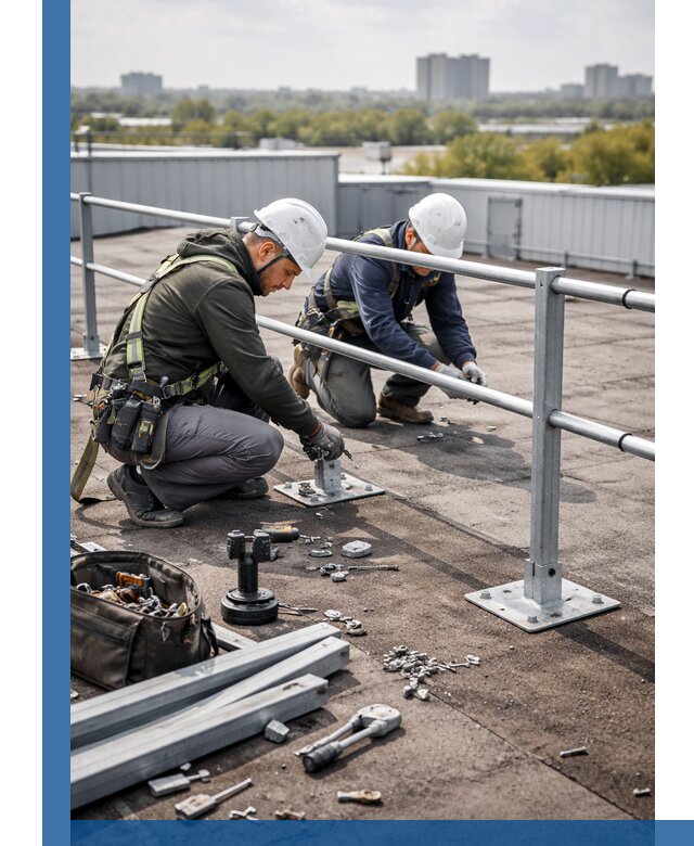 Монтаж кровельного ограждения в Великом Новгороде под ключ с гарантией