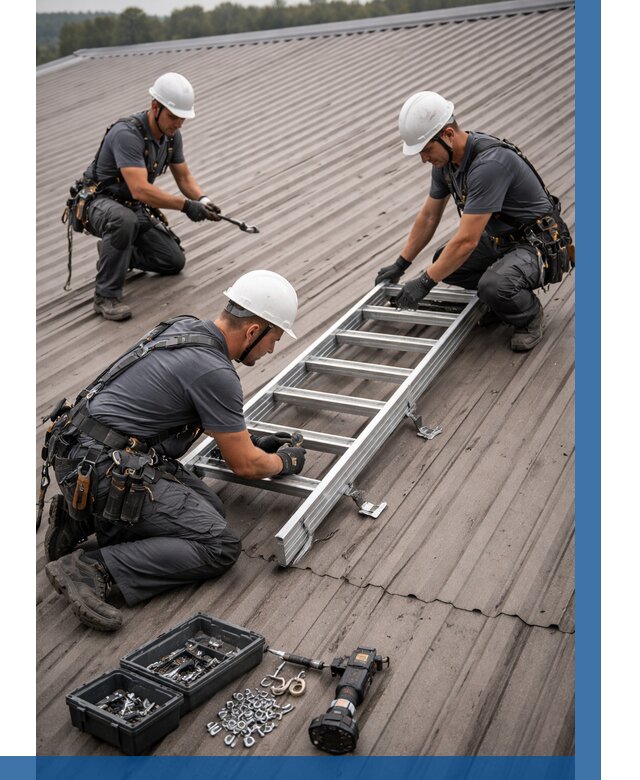 Монтаж кровельной лестницы в Великом Новгороде от 4604 р. | ВЫСОТНИК-Влк