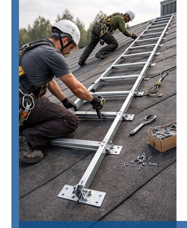 Профессиональный монтаж кровельной лестницы в Великом Новгороде под ключ