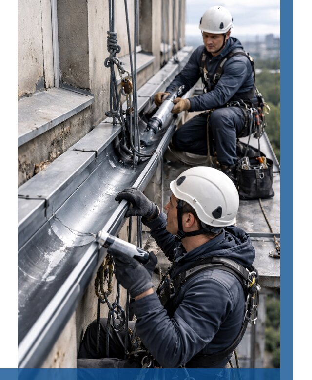 Ремонт водосточных желобов в Великом Новгороде от 6650 р. | ВЫСОТНИК-Влк