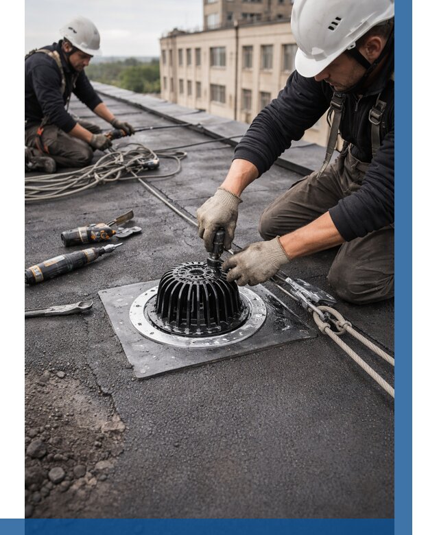 Установка водосточных воронок в Великом Новгороде цена от 3581 р. | ВЫСОТНИК-Влк