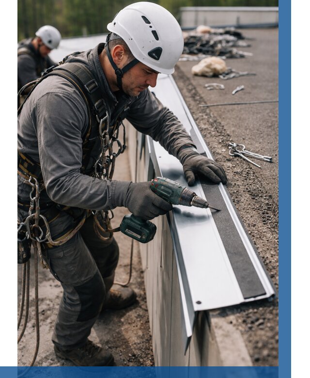 Монтаж капельника на кровле в Великом Новгороде от 307 р. | ВЫСОТНИК-Влк