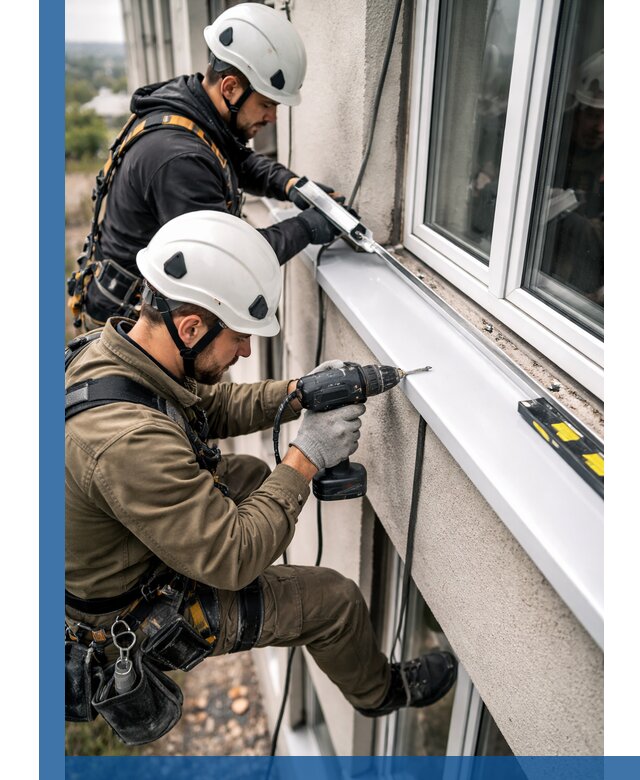 Профессиональный монтаж оконных отливов и отведения воды в Великом Новгороде