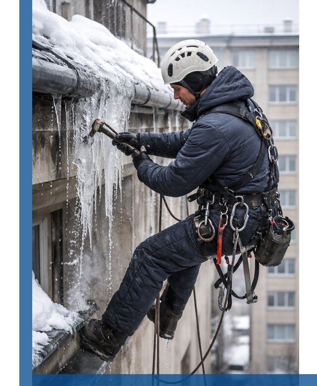 Удаление наледи и чистка водостоков в Великом Новгороде оперативно и безопасно