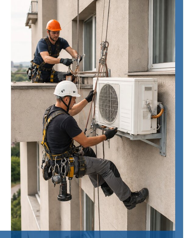 Монтаж внешнего блока кондиционера в Великом Новгороде от 6650 р. | ВЫСОТНИК-Влк