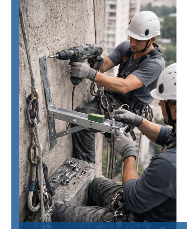 Установка кронштейнов кондиционера и крепежа в Великом Новгороде