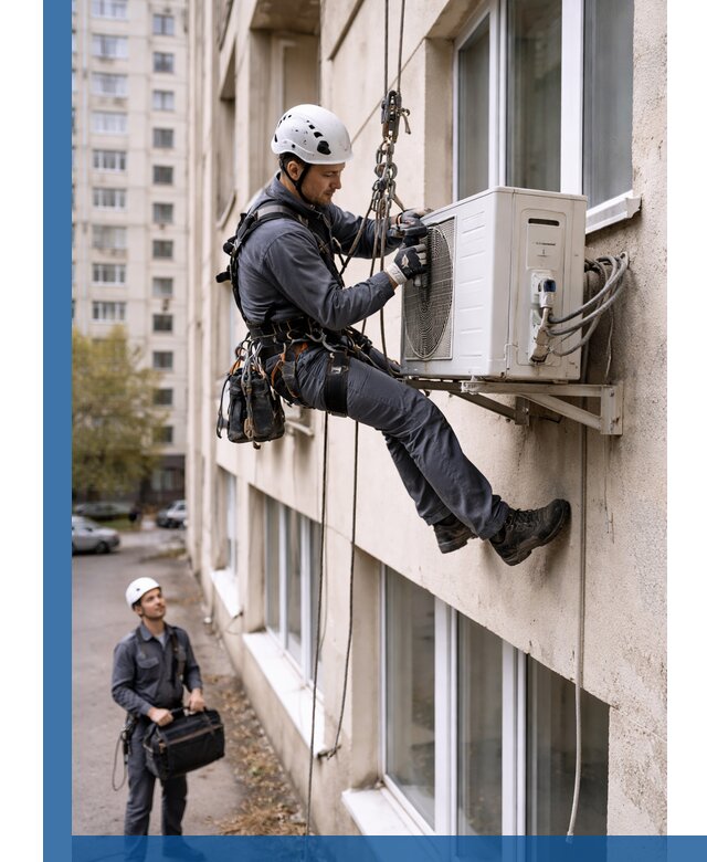 Демонтаж внешнего блока кондиционера в Великом Новгороде профессионально