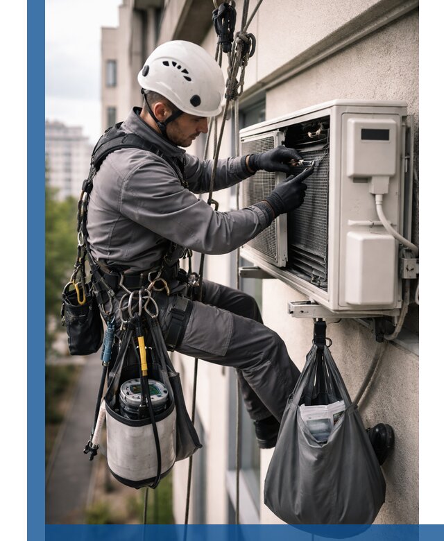 Обслуживание внешнего блока кондиционера в Великом Новгороде профессионально