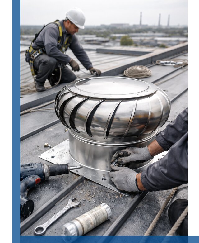 Установка дефлекторов на кровле в Великом Новгороде профессионально