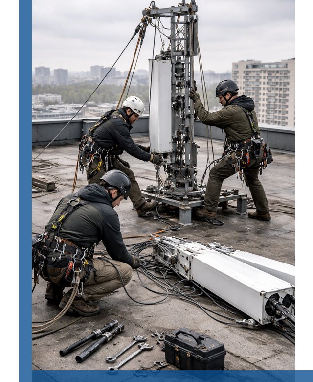 Демонтаж антенн на крыше зданий в Великом Новгороде с гарантией