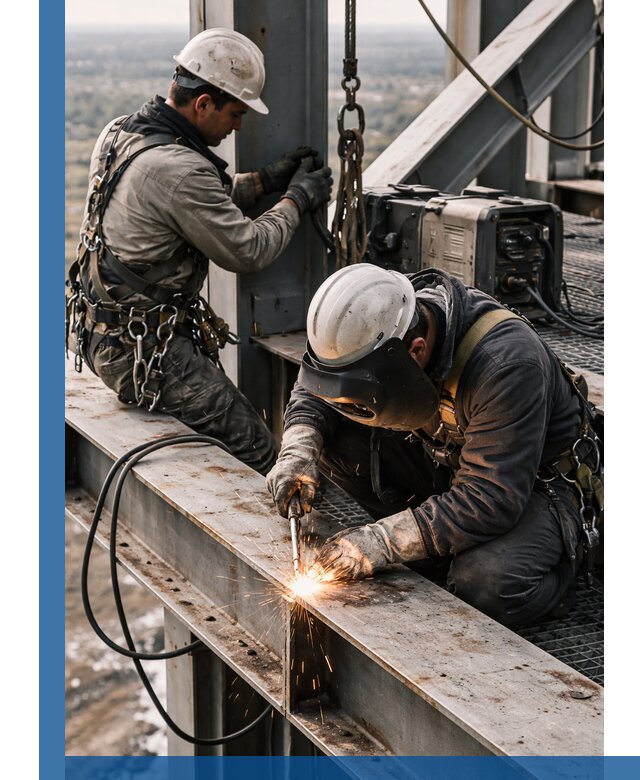 Высотные сварочные работы в Великом Новгороде для промышленных объектов